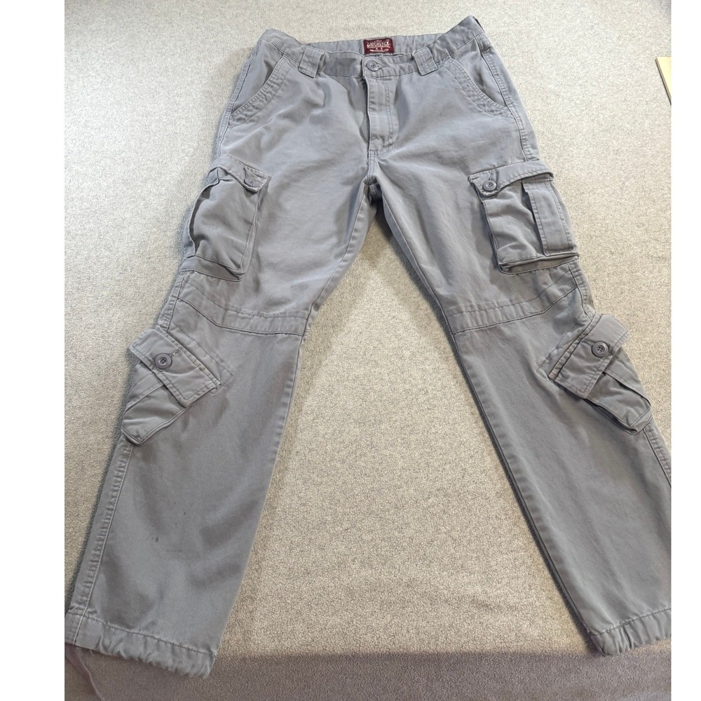 Matchstick‎ Cargo Pants Mens Sz 34 Grey Multi Pocket Tactical Utility Streetwear